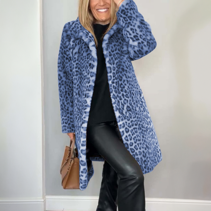 Dainna | Manteau d'Hiver Léopard au Style Féroce